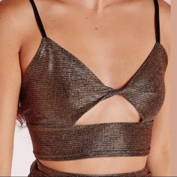 MISSGUIDED | Metallic Twist Front Bralette - Picture 2 of 3